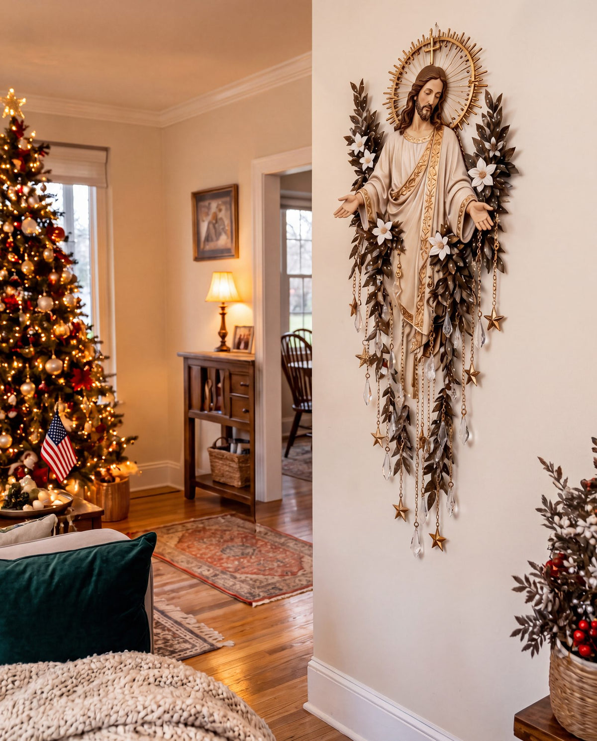 Jesus glowing wall light